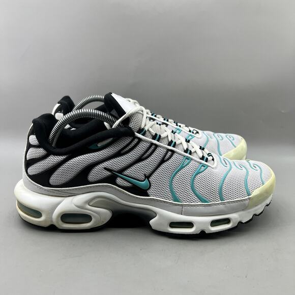 Nike Air Max Plus Tn Hyper Jade Shoes Men Size 11 White Running Comfort Sneakers - Picture 1 of 10